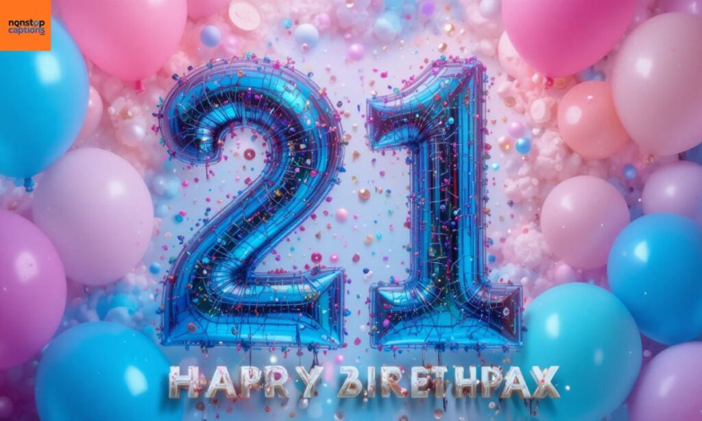Short 21st Birthday Captions for Girl