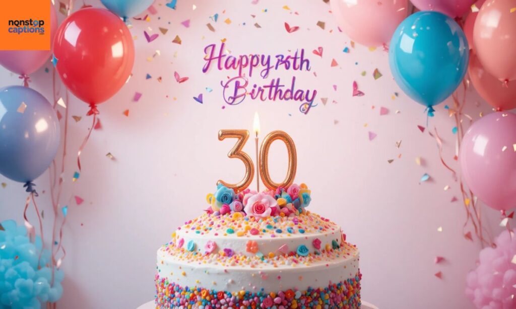 Short Funny 30th Birthday Captions for Yourself