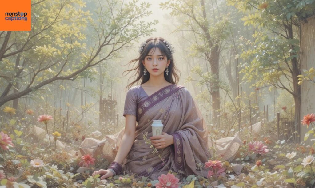 Nauvari Saree Caption for Instagram in Marathi