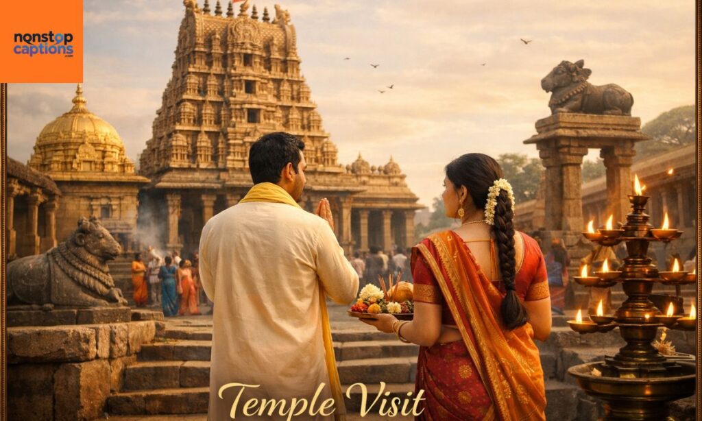 Short & Sweet Temple Visit Captions