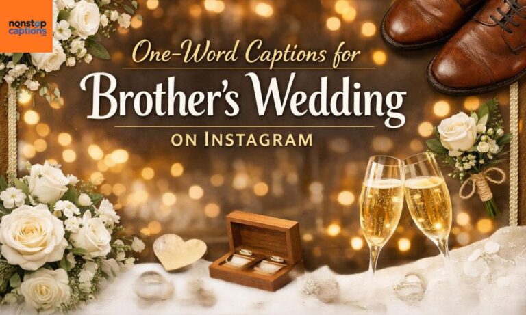 One-Word Captions for Brother’s Wedding on Instagram