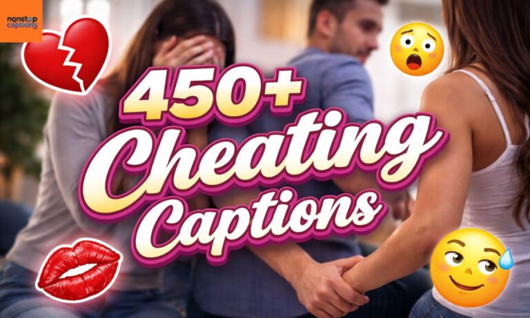 450+ Cheating Captions