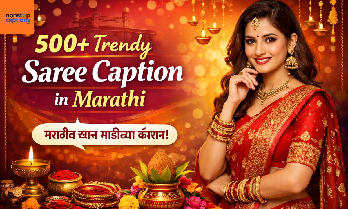 500+ Trendy Saree Caption in Marathi