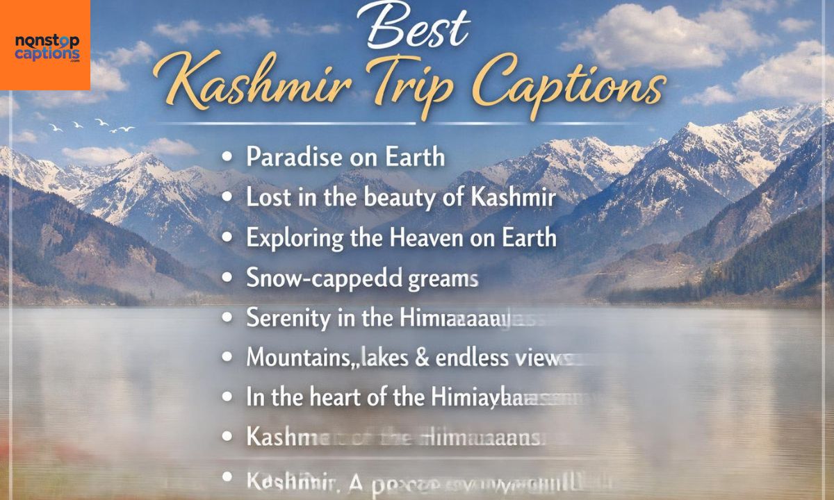 Best Kashmir Trip Captions