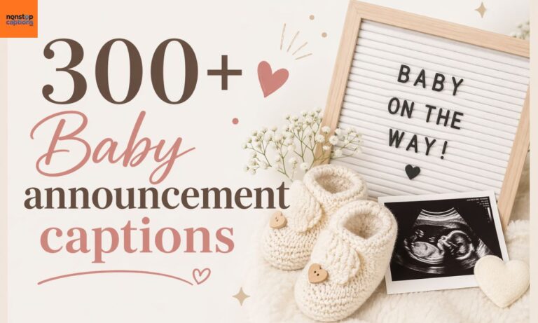 Baby announcement captions